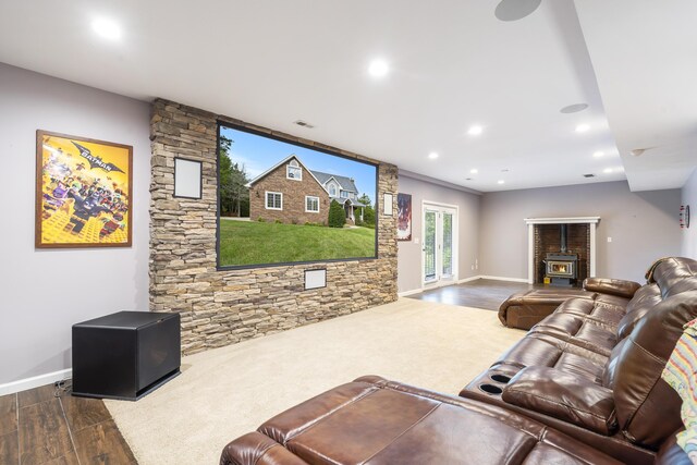 807 S Stanford Dr, Rogersville, MO 65742 - living area with wood finished floors, baseboards, and recessed lighting