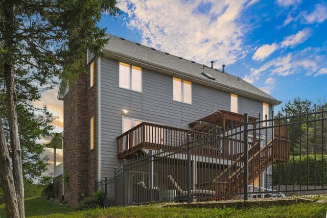 807 S Stanford Dr, Rogersville, MO 65742 - back of house featuring stairs and a deck