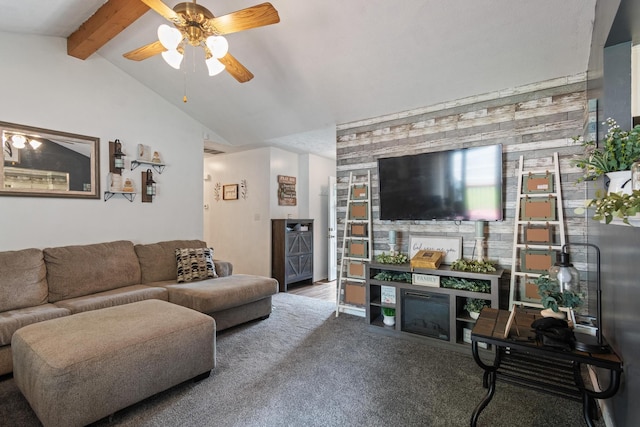 1127 E Livingston Ct, Springfield, MO 65803 - living area with ceiling fan and carpet flooring