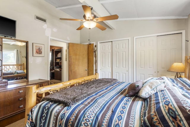 638 Double Day, Branson West, MO 65737 - bedroom with multiple closets and a ceiling fan