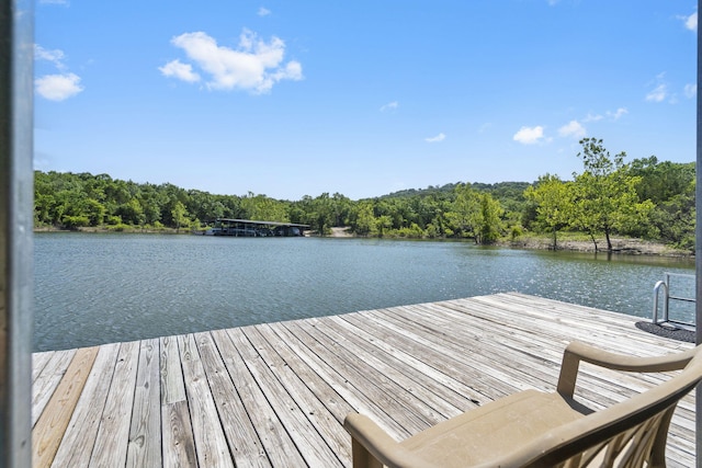 638 Double Day, Branson West, MO 65737 - dock with a water view and a forest view