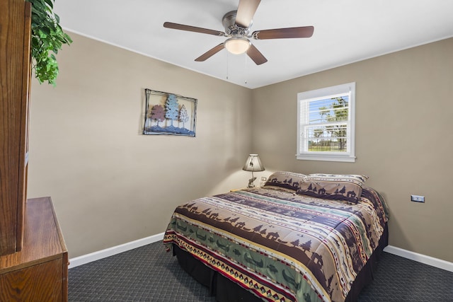 638 Double Day, Branson West, MO 65737 - carpeted bedroom featuring baseboards and a ceiling fan