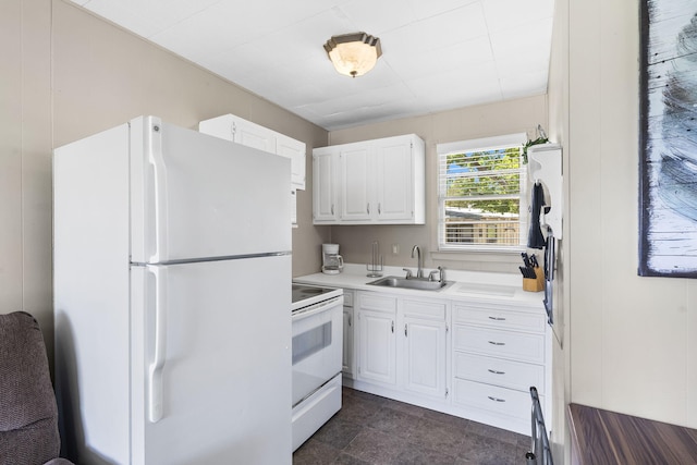 638 Double Day, Branson West, MO 65737 - kitchen with white appliances, a sink, white cabinets, and light countertops