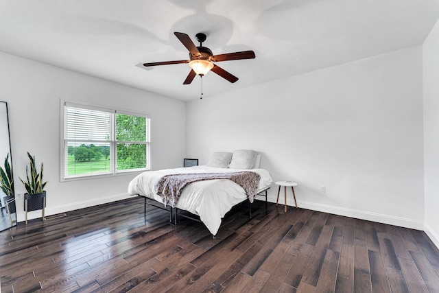 108 Island Green Dr, Republic, MO 65738 - bedroom with baseboards, dark wood finished floors, and a ceiling fan