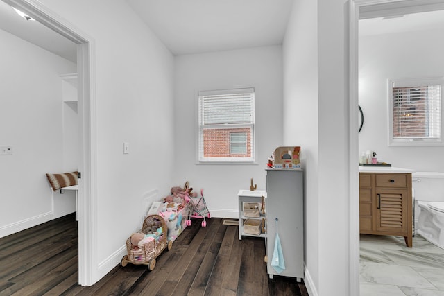 108 Island Green Dr, Republic, MO 65738 - hallway with plenty of natural light, wood finished floors, and baseboards