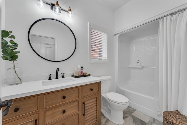 108 Island Green Dr, Republic, MO 65738 - full bath with vanity, toilet, and shower / bathtub combination with curtain