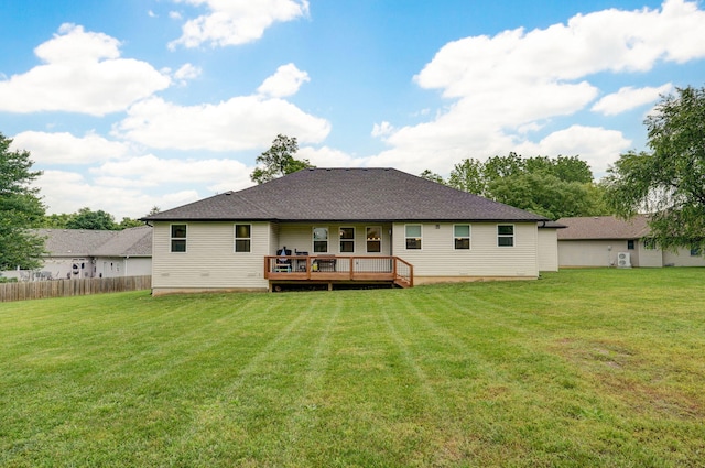 498 Mockingbird, Rogersville, MO 65742 - rear view of house featuring a wooden deck and roof with shingles