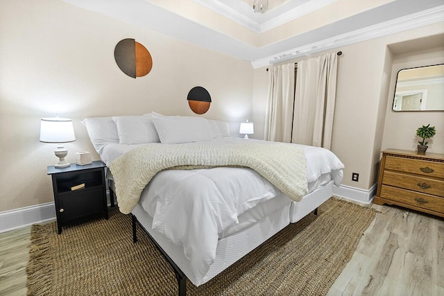180 Grace Chapel Rd Unit 321, Blue Eye, MO 65611 - bedroom featuring wood finished floors, baseboards, and crown molding