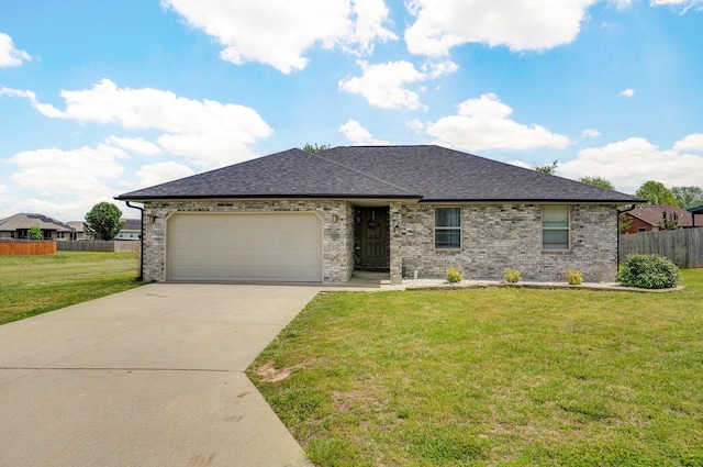 6004 N 6th Ave, Ozark, MO 65721 - view of front of property featuring a garage, roof with shingles, driveway, and brick siding