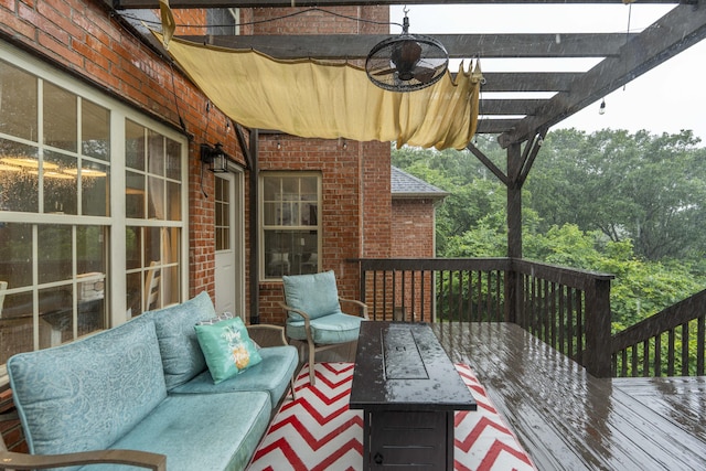 287 Appletree Dr, Ozark, MO 65721 - deck with outdoor lounge area and a pergola
