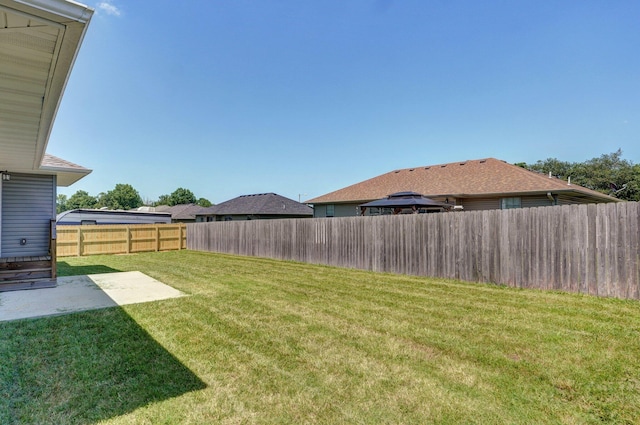 511 Mark St, Billings, MO 65610 - fenced backyard featuring a patio