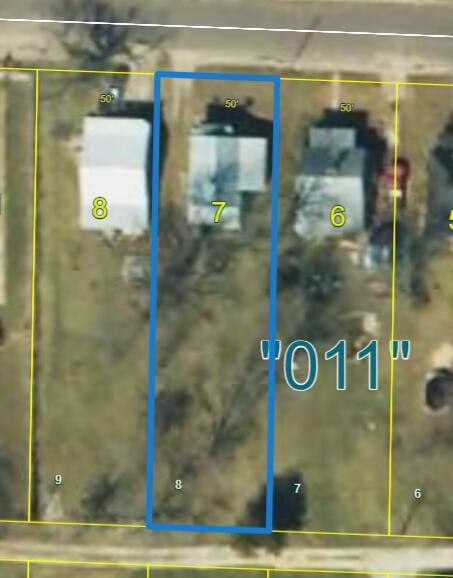 626 W N St, Mountain Grove, MO 65711 - aerial view of property's location with property parcel outlined
