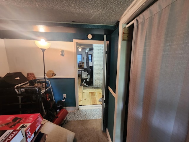 626 W N St, Mountain Grove, MO 65711 - carpeted home office with a textured ceiling