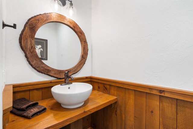 185 Appaloosa Trl, Saddlebrooke, MO 65630 - bathroom featuring vanity and a wainscoted wall