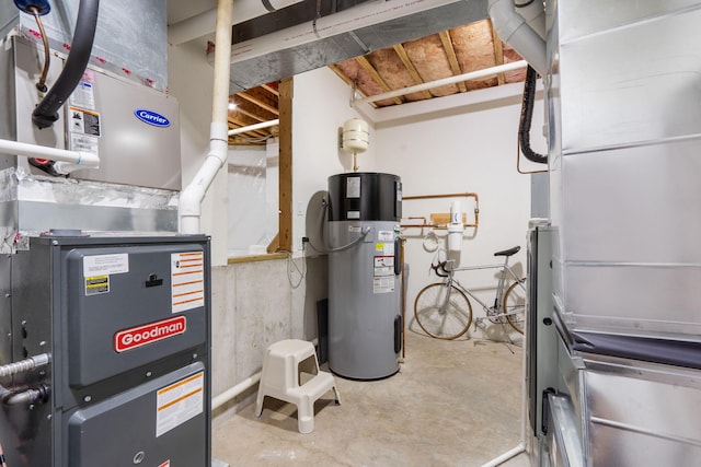 185 Appaloosa Trl, Saddlebrooke, MO 65630 - utility room with water heater and heating unit