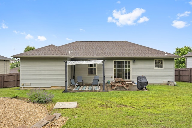 1206 S Solaira St, Ozark, MO 65721 - rear view of property with a patio area and roof with shingles