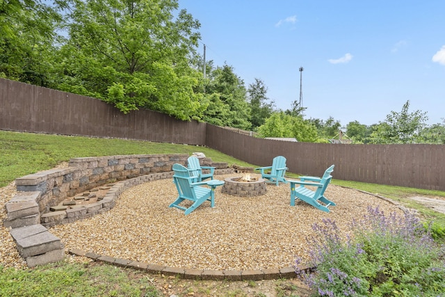 1206 S Solaira St, Ozark, MO 65721 - view of yard with an outdoor fire pit