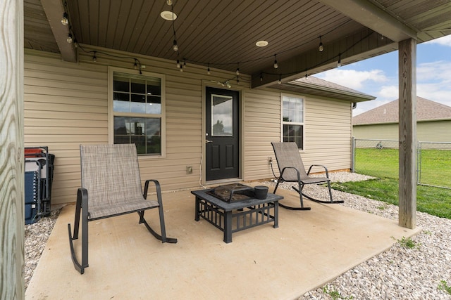 1054 Thoroughfare St, Seymour, MO 65746 - view of patio / terrace featuring a fire pit