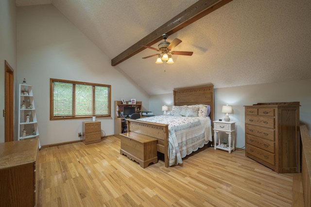 10703 Lawrence Unit 2230, Monett, MO 65708 - bedroom featuring light wood-type flooring, baseboards, a ceiling fan, and a textured ceiling