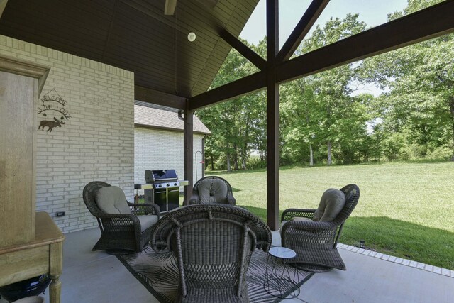722 Seven Pines Dr, Saddlebrooke, MO 65630 - view of patio with a grill