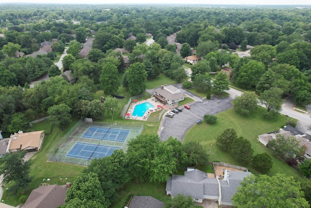 2117 E Wornall Pl, Springfield, MO 65804 - aerial view of residential area featuring a pool