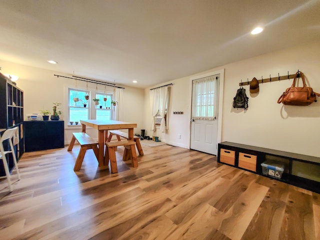 1010 Pine St, Cabool, MO 65689 - dining room with light wood-style flooring, recessed lighting, and baseboards