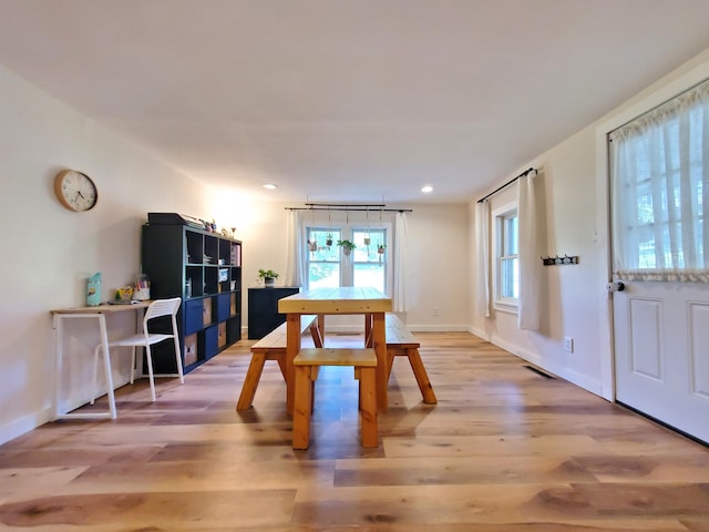 1010 Pine St, Cabool, MO 65689 - dining space with light wood-style floors and recessed lighting