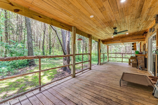 1939 E 540th Rd, Pleasant Hope, MO 65725 - deck with a ceiling fan