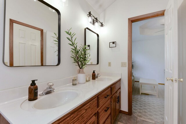 418 E Covington Rd, Willard, MO 65781 - full bathroom featuring double vanity and tile patterned flooring