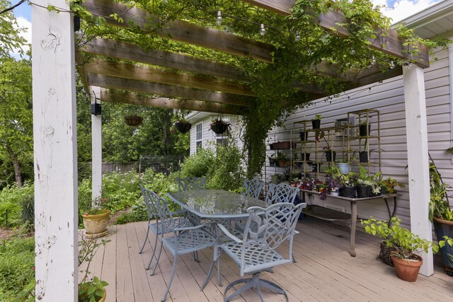 418 E Covington Rd, Willard, MO 65781 - deck featuring a pergola and outdoor dining space