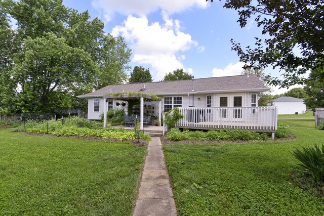 418 E Covington Rd, Willard, MO 65781 - view of front facade featuring a deck and a shingled roof