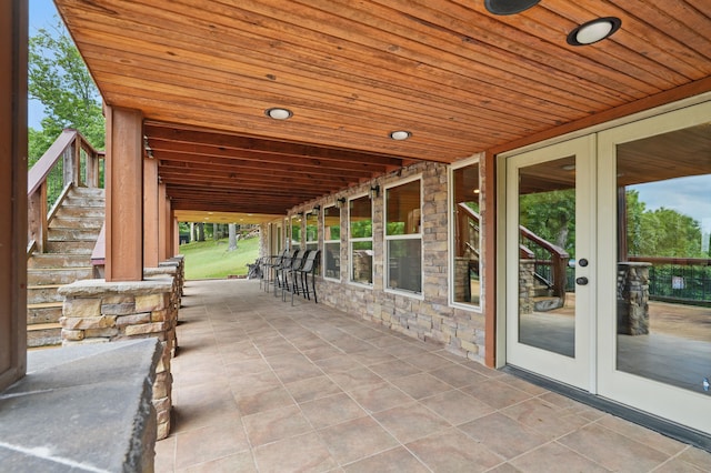 1041 Skyview Dr, Branson, MO 65616 - view of patio / terrace featuring stairs and french doors