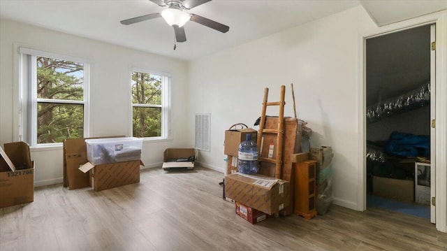 53 County Road 803a, Gainesville, MO 65655 - living area featuring wood finished floors, ceiling fan, and baseboards