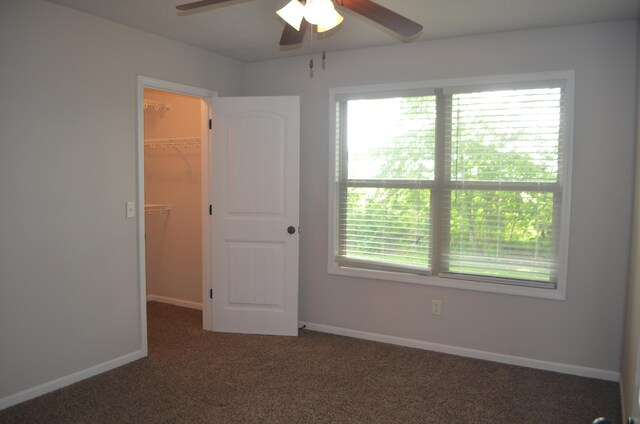 532 Holiday St, Highlandville, MO 65669 - carpeted spare room featuring a ceiling fan, plenty of natural light, and baseboards