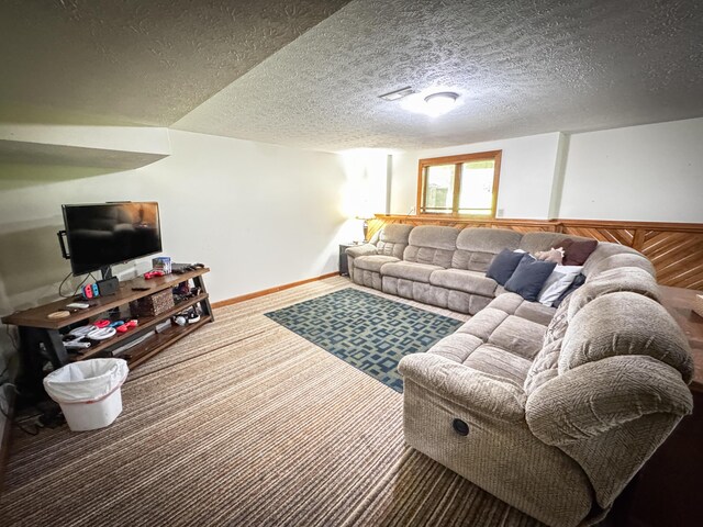 5350 E Farm Road 168, Rogersville, MO 65742 - living room featuring carpet and a textured ceiling