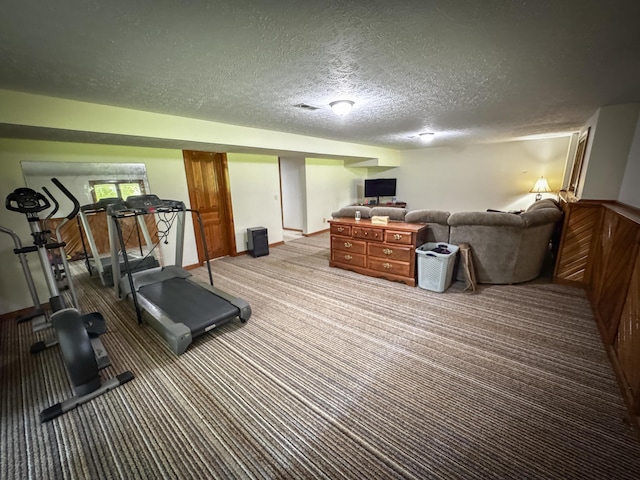 5350 E Farm Road 168, Rogersville, MO 65742 - exercise room featuring carpet and a textured ceiling