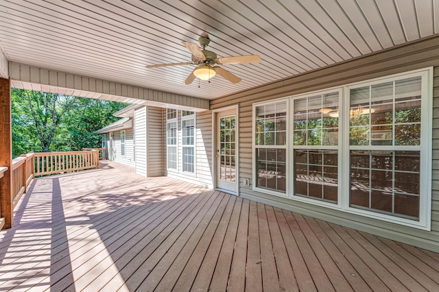315 Rock Ridge Rd, Branson West, MO 65737 - wooden deck with a ceiling fan