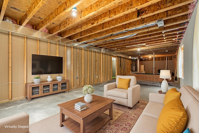 343 Cedar Glade Dr, Branson West, MO 65737 - living area featuring concrete flooring
