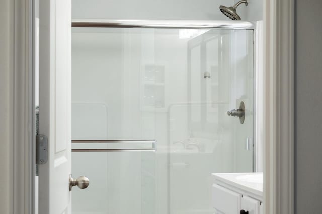 343 Cedar Glade Dr, Branson West, MO 65737 - bathroom with a shower stall and vanity