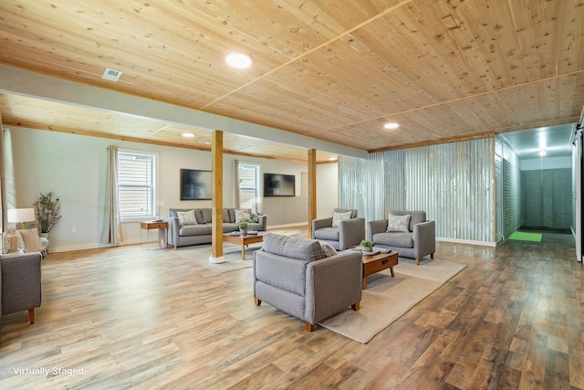 343 Cedar Glade Dr, Branson West, MO 65737 - common area with wood ceiling and recessed lighting