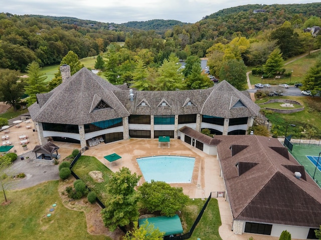 343 Cedar Glade Dr, Branson West, MO 65737 - view of pool featuring a forest view