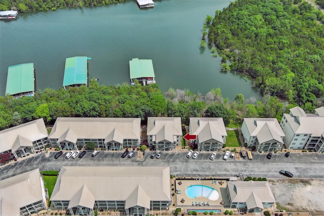 235 Lower Emerald Bay Cir Unit C-6, Hollister, MO 65672 - aerial view of a nearby body of water