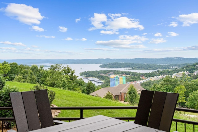 130 Royal Vista Dr Unit 601, Branson, MO 65616 - view of mountain backdrop with a nearby body of water