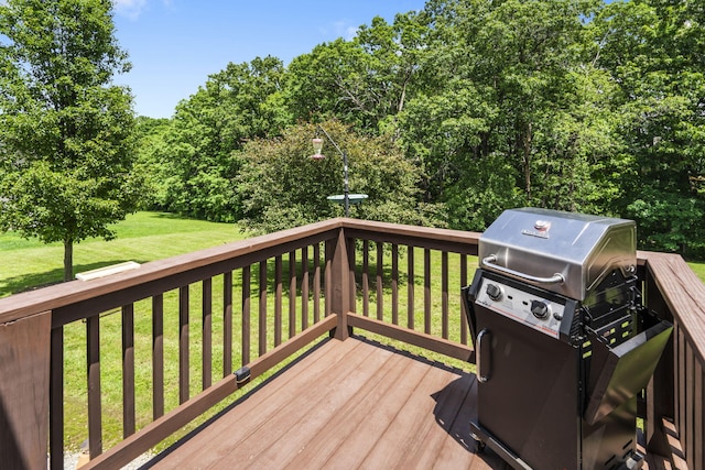 94 W Pine Ln, Reeds Spring, MO 65737 - deck with area for grilling and a yard