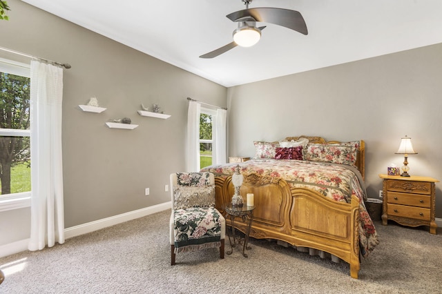 94 W Pine Ln, Reeds Spring, MO 65737 - bedroom with carpet, baseboards, and ceiling fan