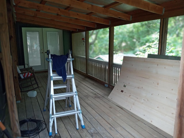3271 Oak Grove Cir, Flemington, MO 65650 - wooden terrace with french doors
