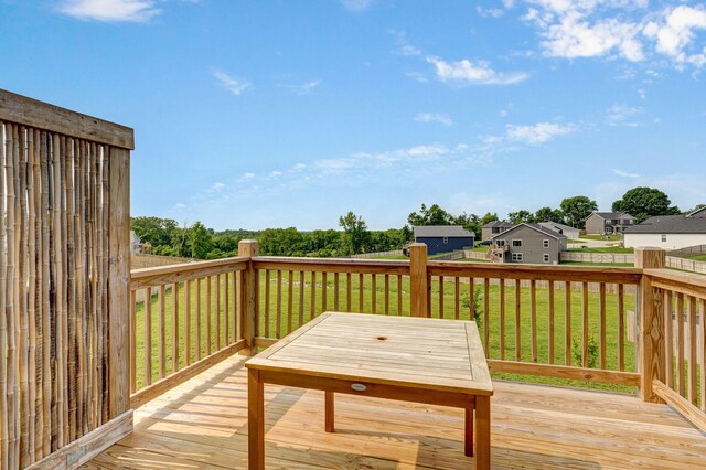 1132 E Lakota St, Nixa, MO 65714 - deck with a lawn and a residential view