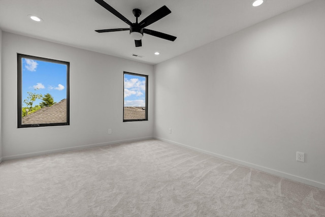 5567 E Wild Horse Dr, Springfield, MO 65802 - carpeted spare room featuring recessed lighting, ceiling fan, and baseboards