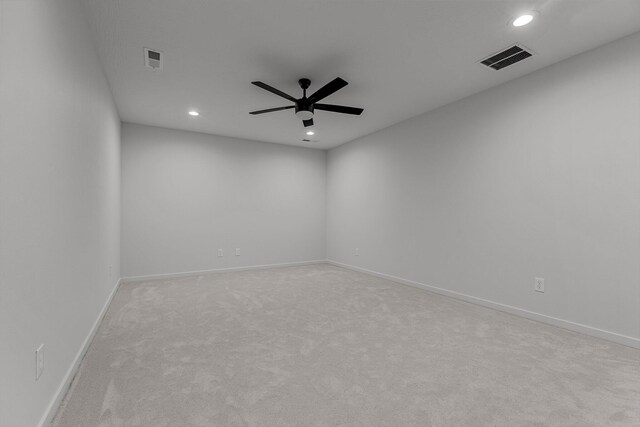 5567 E Wild Horse Dr, Springfield, MO 65802 - carpeted spare room with recessed lighting, a ceiling fan, and baseboards