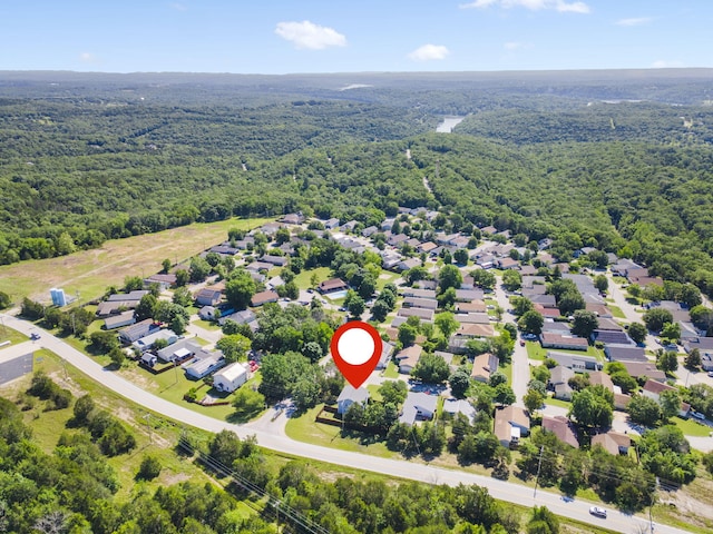 120 Deer Run Rd, Branson, MO 65616 - aerial perspective of suburban area featuring a forest